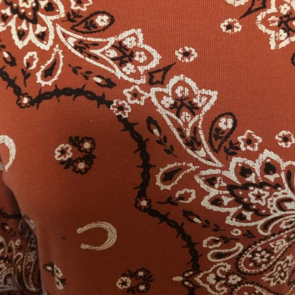 BDG Rust Bandana Print Crop Top - Picture 6 of 10